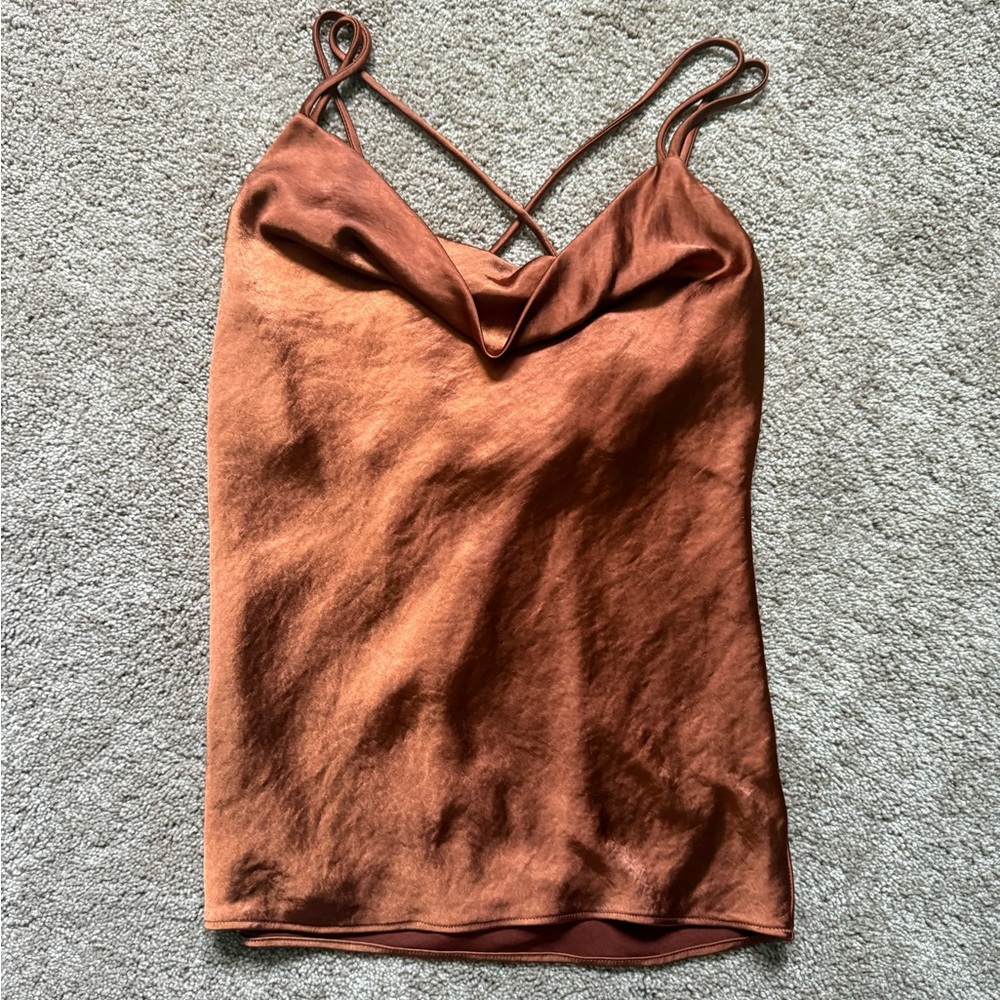 Silk rust colored Women's blouse